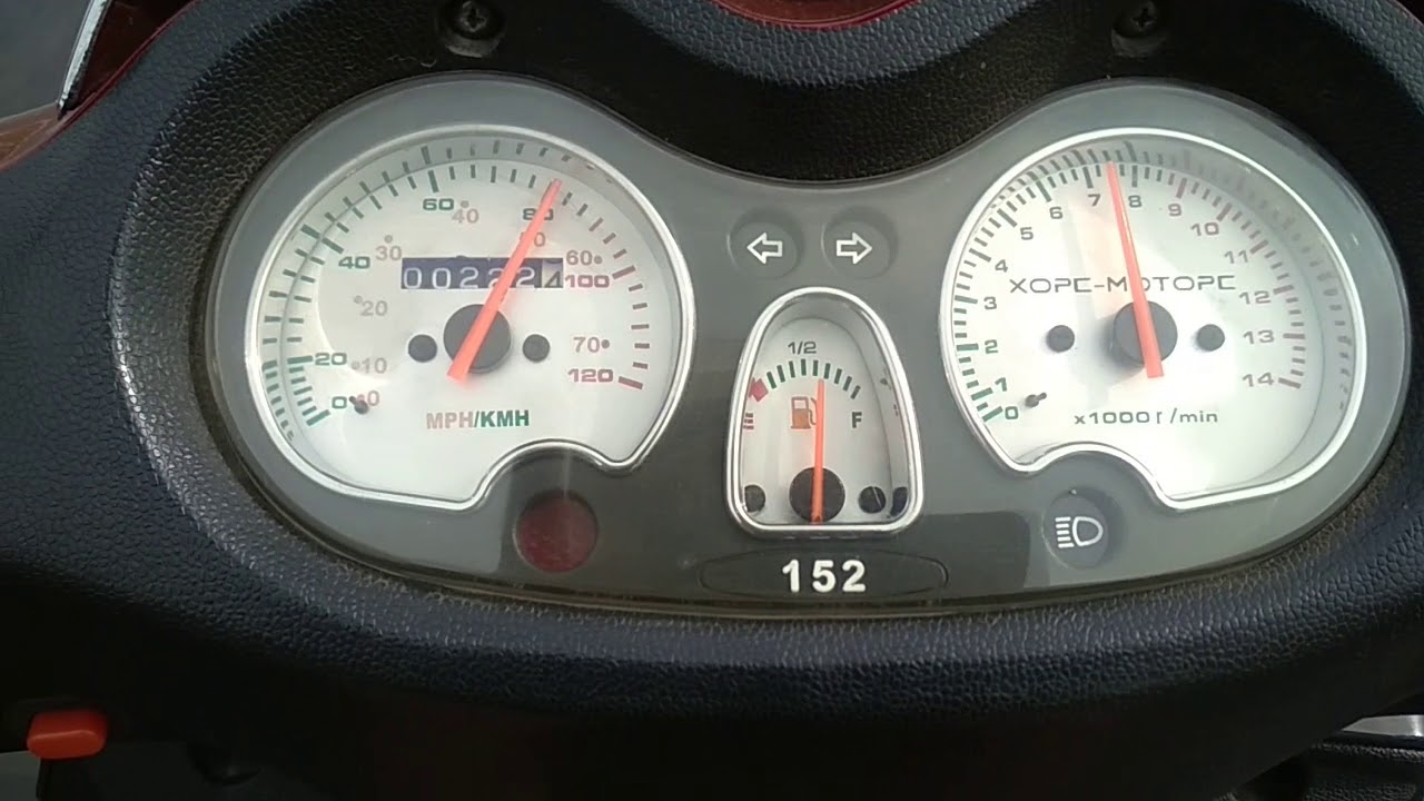 Разгон китайского скутера/scooter acceleration 150СС