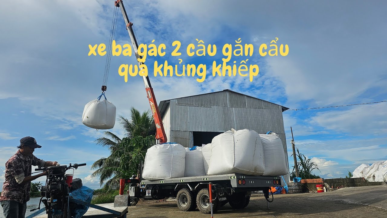 Nông Dân Đồng Tháp Dùng Xe Ba Bánh Lắp Cẩu Cho Cá Ăn | Xe Ba Bánh Cẩu LH 0899 881 889