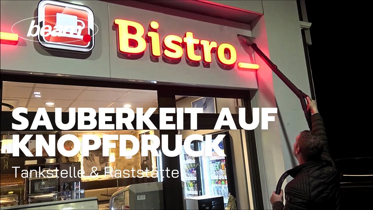 Dampfreiniger mit Saugfunktion für die tägliche Reinigung in Tankstellen