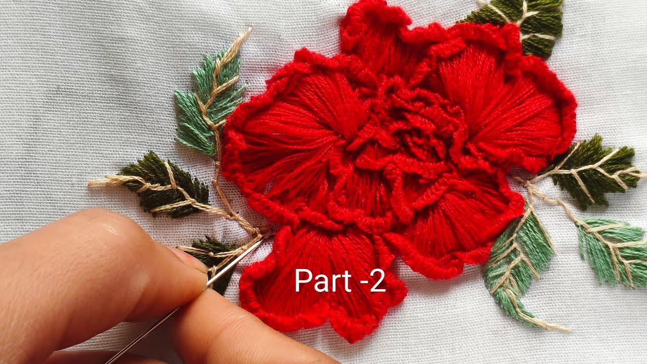Hand Embroidery Flower Stitching on Cotton Fabric | Complete Tutorial Part 2 |@ needrelia 