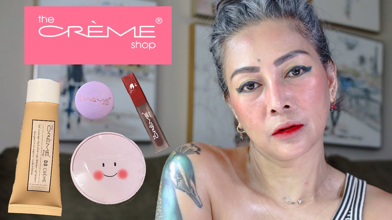 WOW!!! CVS KBEAUTY!!! GRWM FEAT. THE CREME SHOP BB CREME, EYEBROW POMADE, CUSHION BLUSH, LIP STAIN