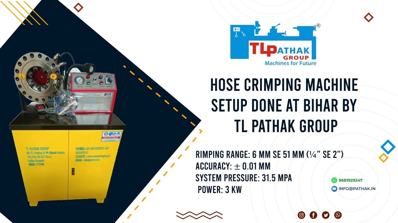 Hose Crimping Machine Setup Done At Bihar By TL PATHAK GROUP