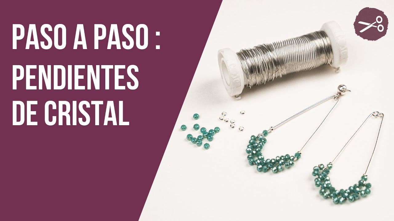 Pendientes elegantes con cristal, paso a paso