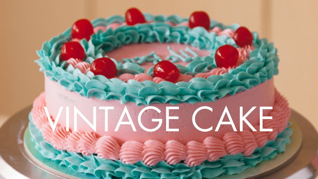 🎀Vintage Lambeth Cake 🎂piped birthday cake - from start to finish! Using two piping tips 1M + 4B💕