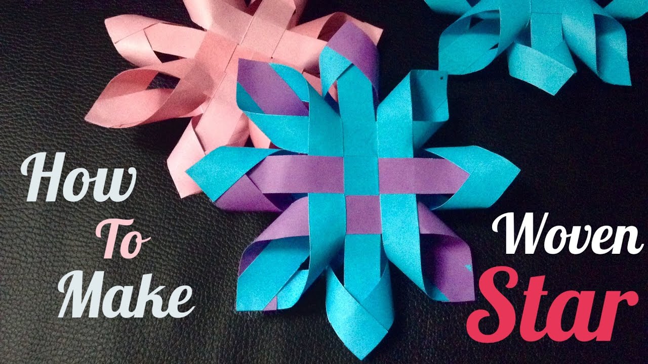 How to make WOVEN STAR I DIY I PAPER FINNISH STARING 3D PAPER STAR I CHRISTMAS ORNAMENT IDECORATION