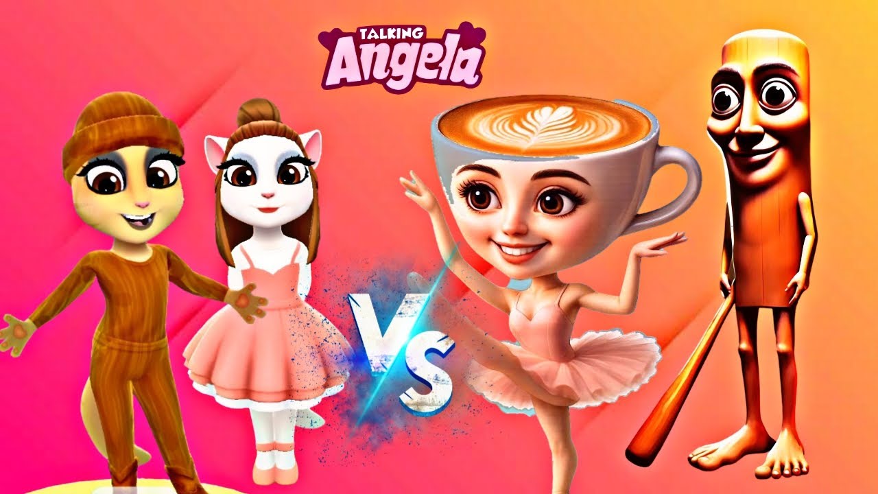 Tum tum sahur balerina capuchina makeover my talking Angela 2 #tumtumsahur #mytalkingangela2
