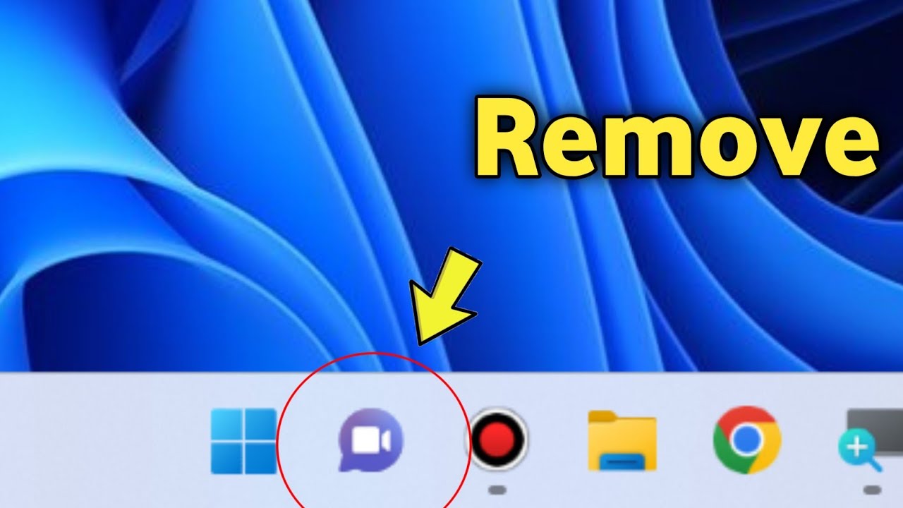 Как убрать значок чата с панели задач в Windows 11