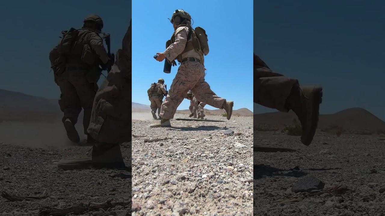 POV you're a camera being blown away by combat engineers on the live-fire range