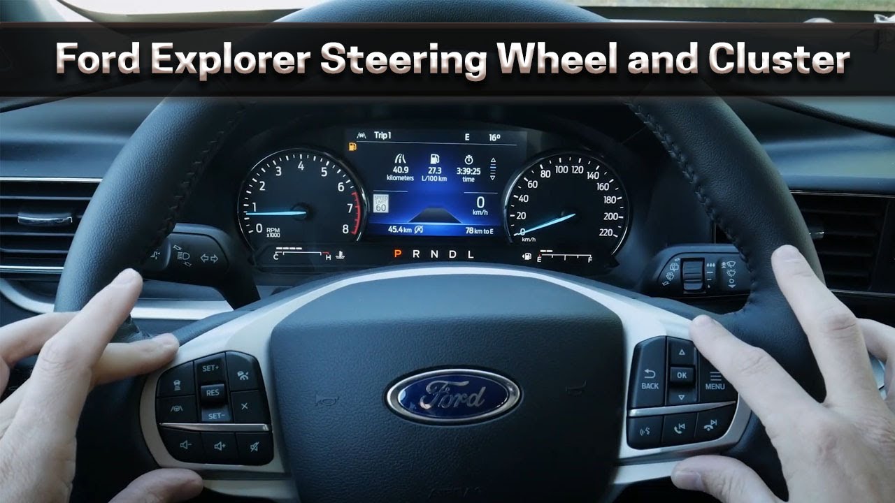 Steering Wheel and Cluster in the 2022-2023 Ford Explorer XLT