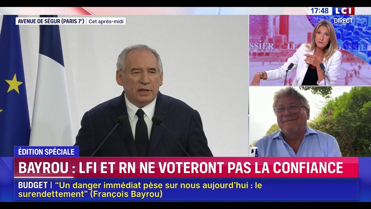 Le 8 septembre, Monsieur Bayrou devra partir.