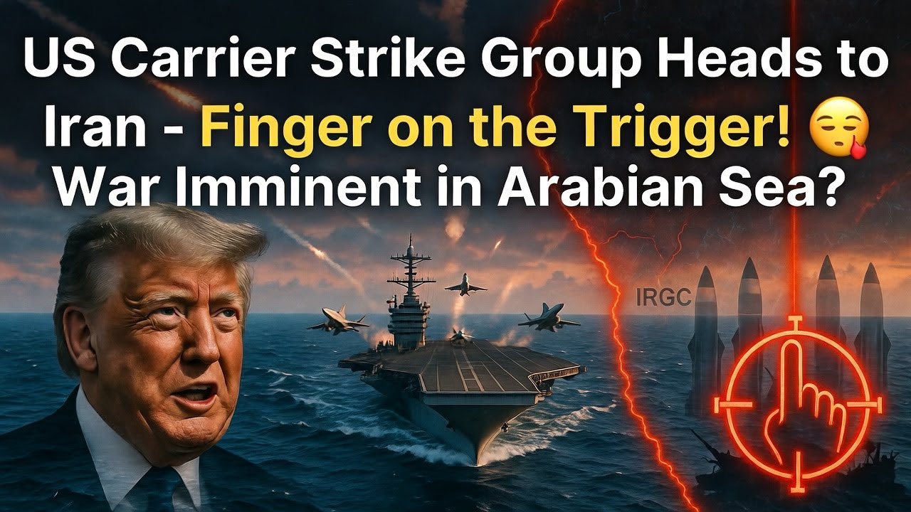 US Carrier Strike Group Heads to Iran – Finger on the Trigger! ⚠️War Imminent in Arabian Sea?