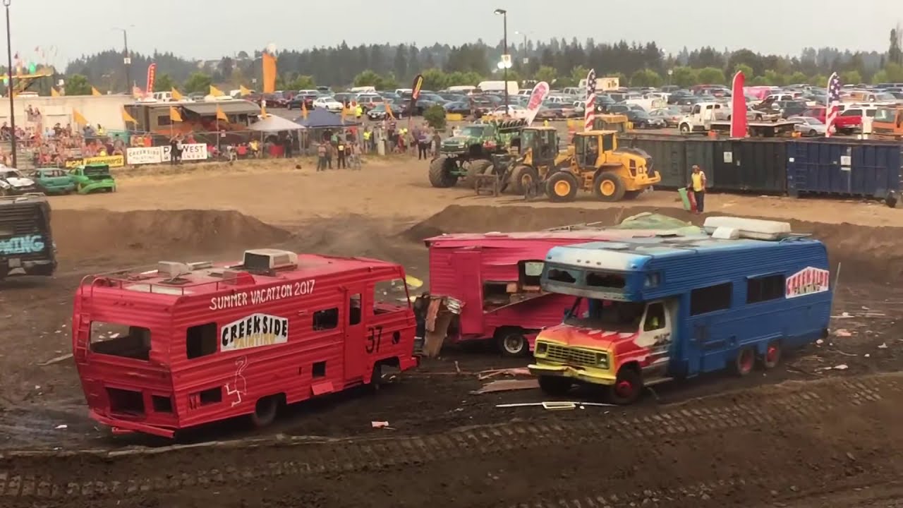RV Demolition Derby Clark County Fair 2017