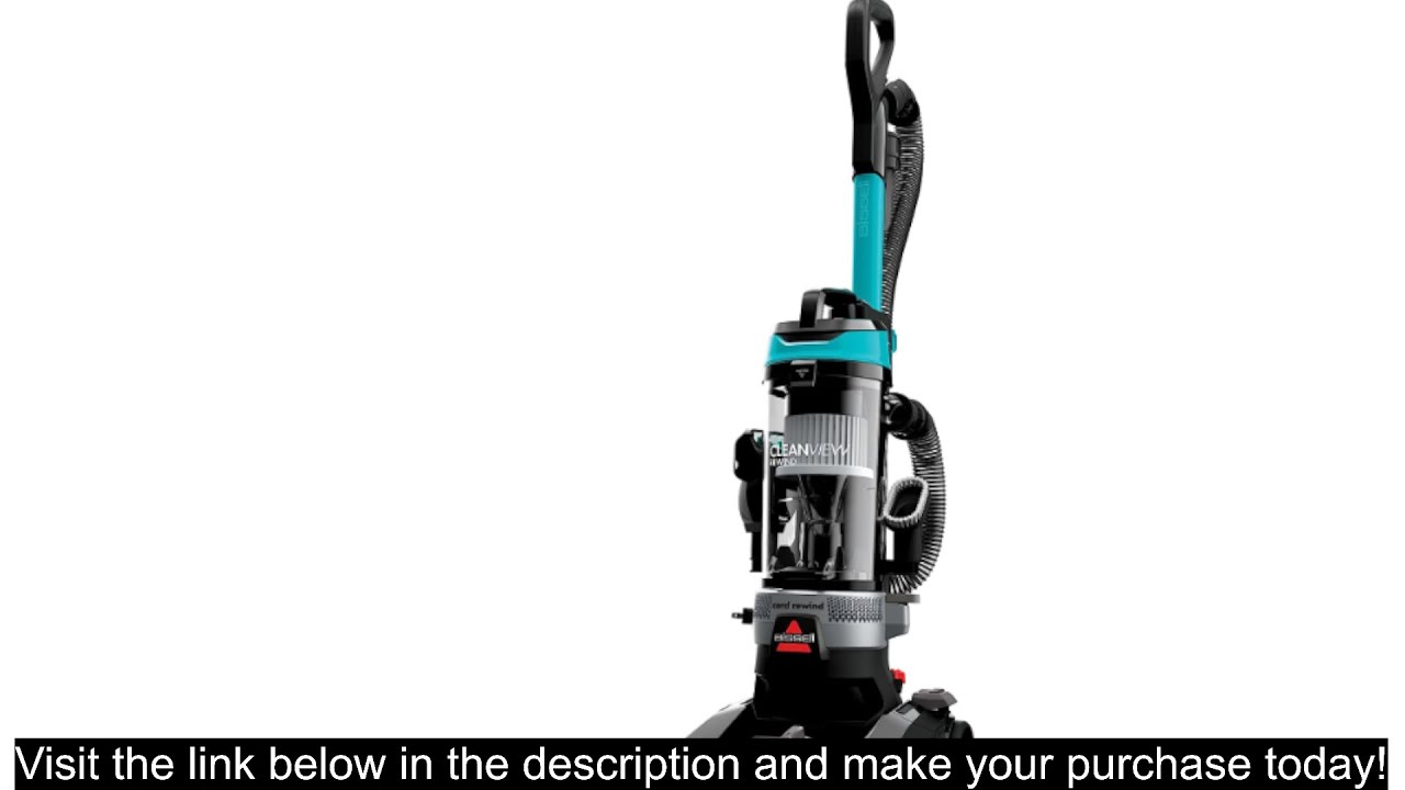 BISSELL CleanView Rewind Upright Bagless Vacuum with Automatic Cord Rewind & Active Wand, 3534, Blac