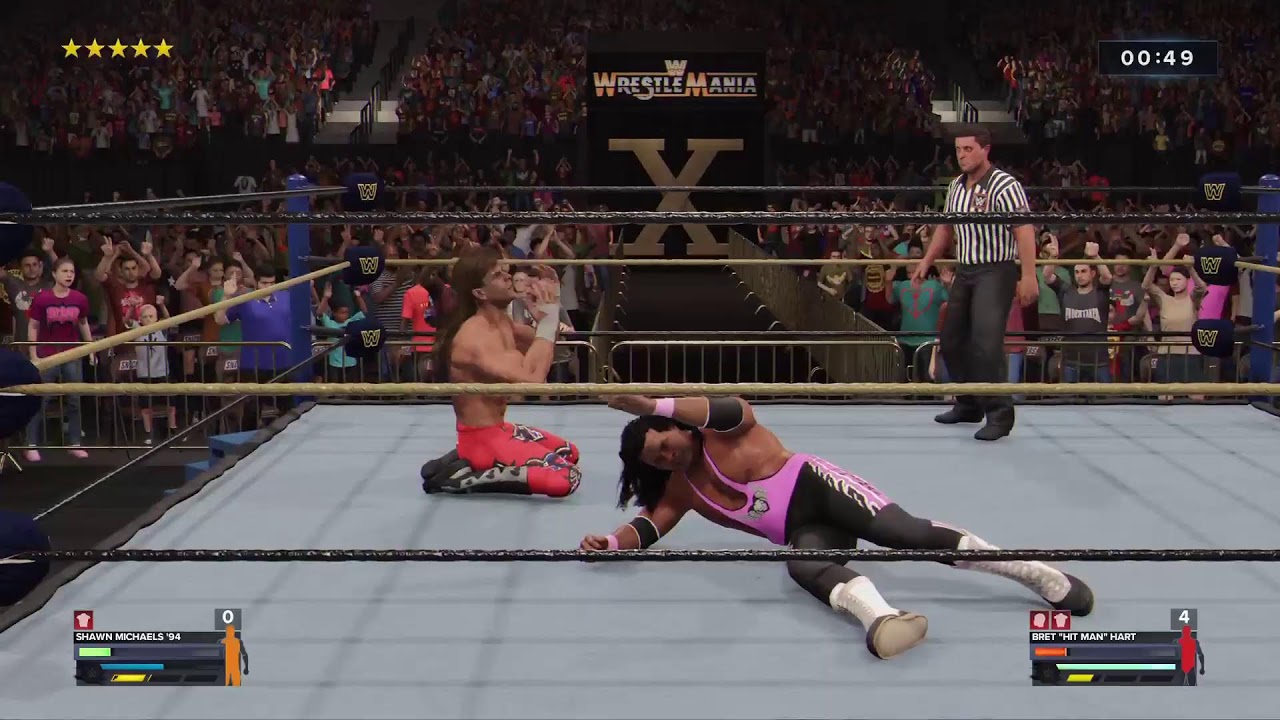 Shawn Michaels vs Bret Hart Iron Man match WWE2K24YTGameplay