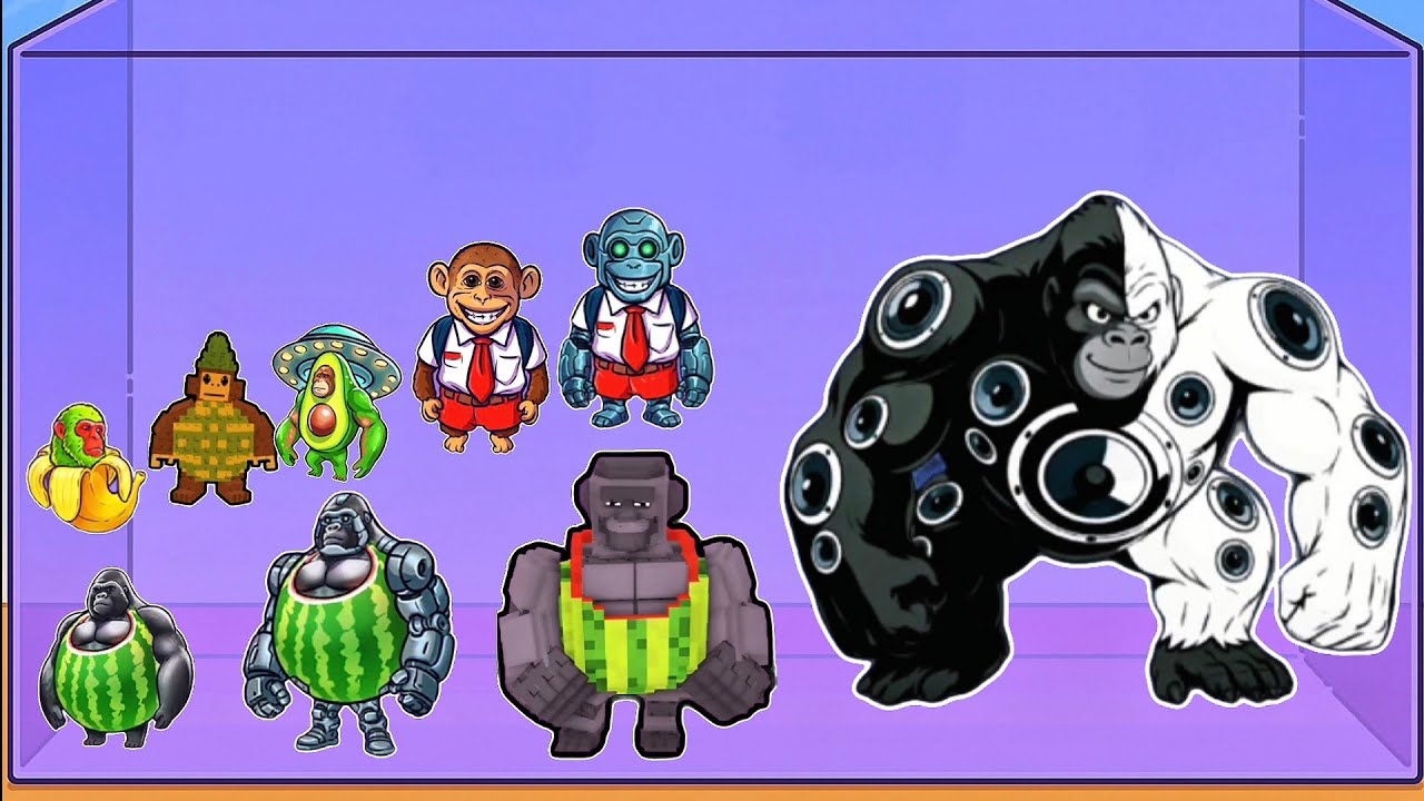 Объединяйтесь, ребята! Великое Обезьянье Мозговое Разложение 🎮 Геймплей
