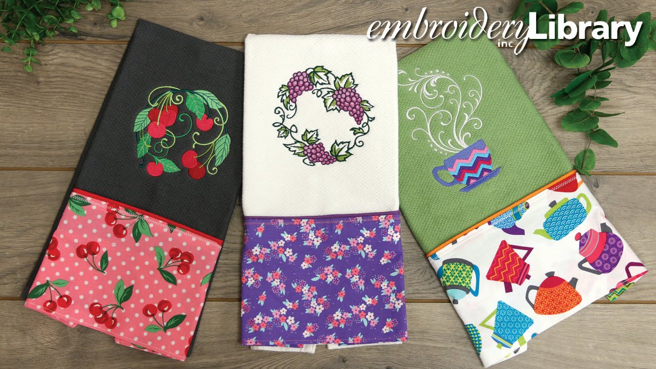 Let's Dish! Embroidered Kitchen Towels