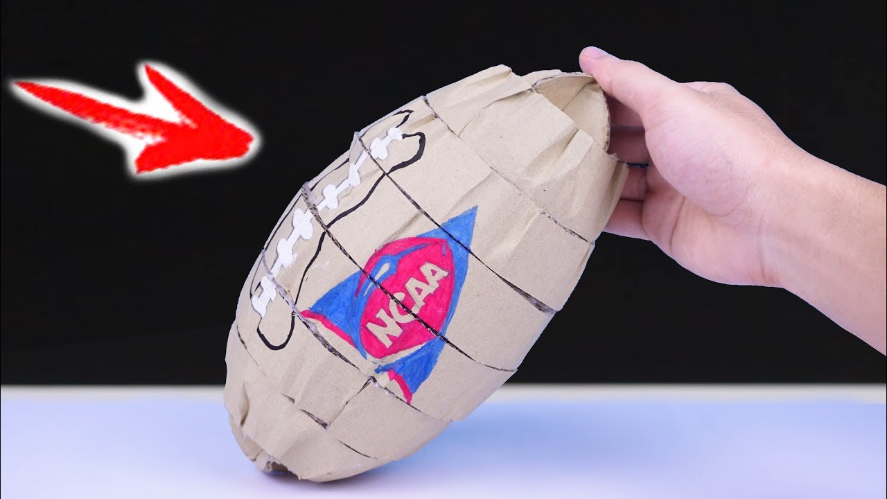 NCAA College Football - How To Make Rugby Ball From Cardboard