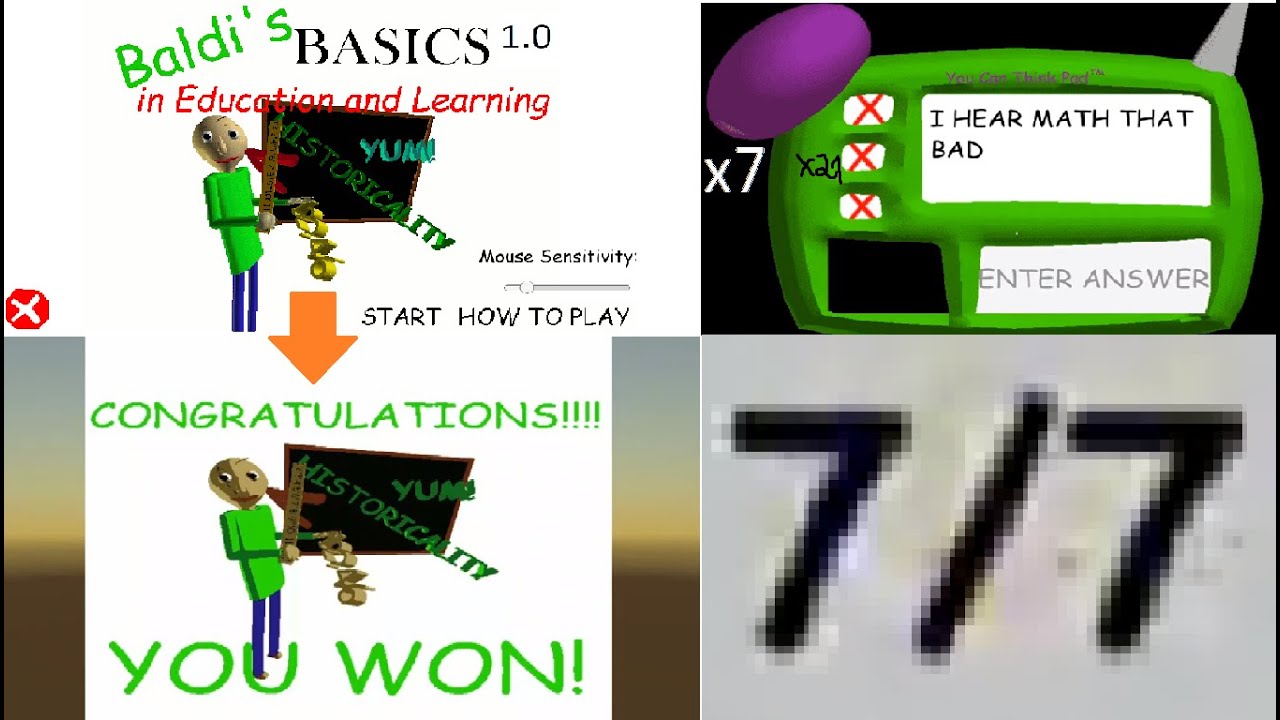 BALDI'S BASICS 1.0 [WRONG ANSWERS ONLY] IS ACTUALLY POSSIBLE?!?!?! *read desc*