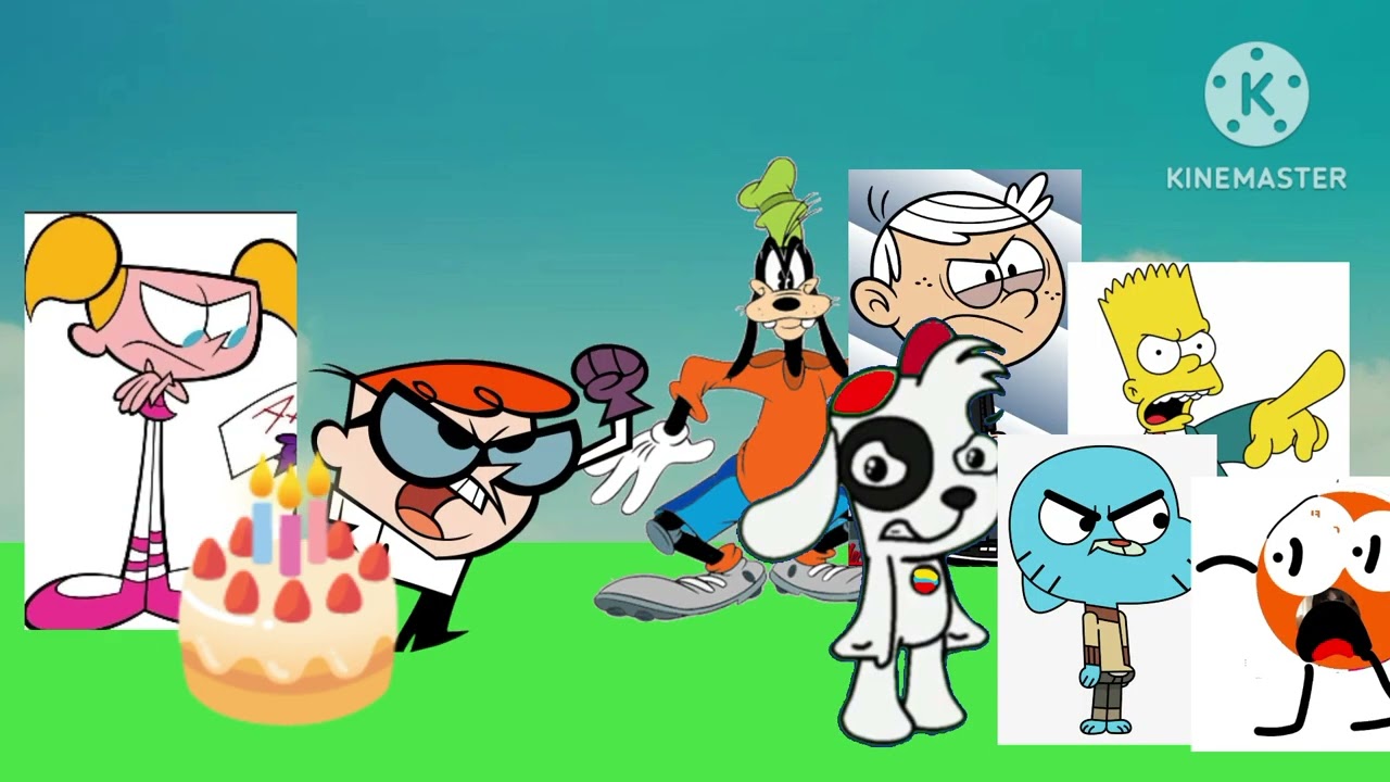 capitan naranja 2012 se comporta mal en el cumpleaños de Dexter y dee dee y es castigado