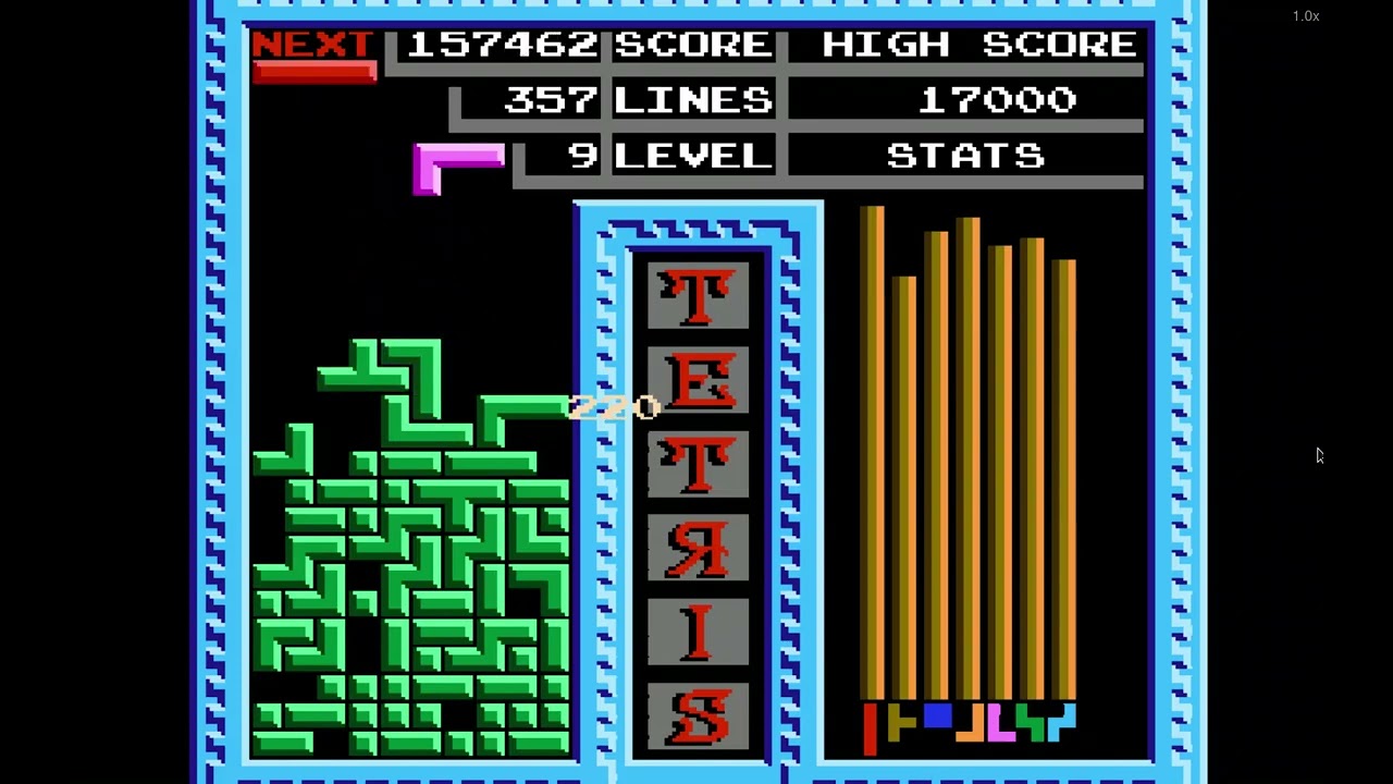 NES Emulator - Tetris / Part 10 Of 10 + Game Over / PC Gameplay