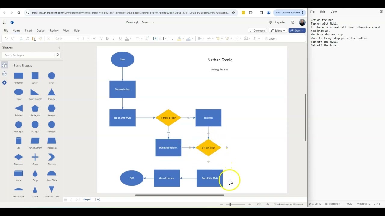 Visio: Adding a Loop to the Bus Example