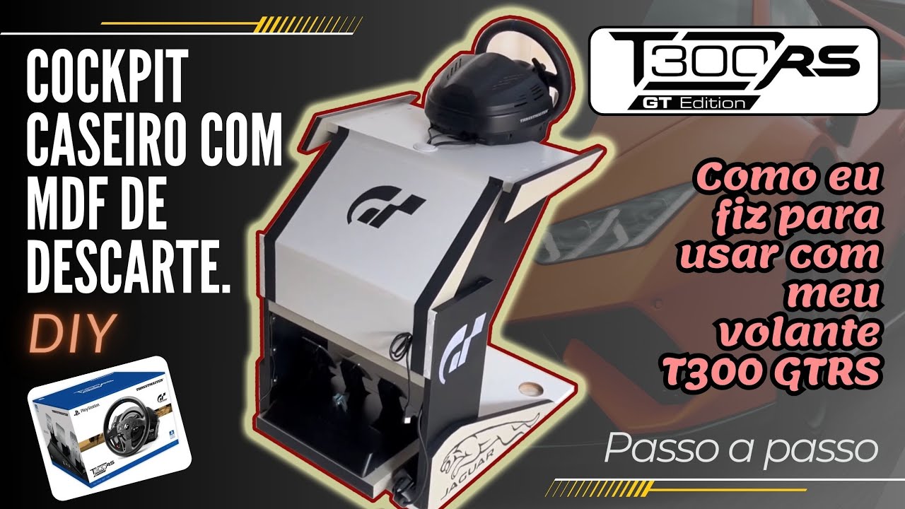COCKPIT CASEIRO PARA USAR COM volante T300 ou G29 (como eu fiz com madeiras usadas).