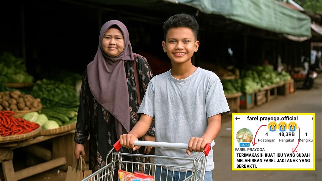 Momen Pertama Farel Prayoga Bersama Ibu Kandung Belanja di Pasar, Tangis Haru TERJADI