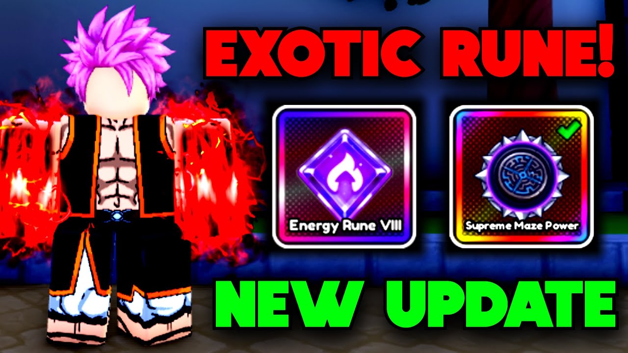 New EXOTIC RUNE Update + Insane Power in Anime Eternal! (Full Breakdown)
