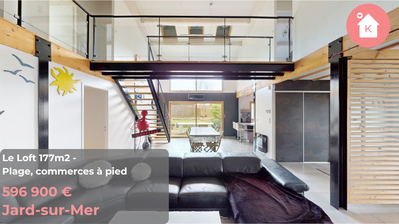 Villa contemporaine 177 m² à Jard-sur-Mer – Centre-ville & Plage à pied | Kubimmo Littoral Vendée