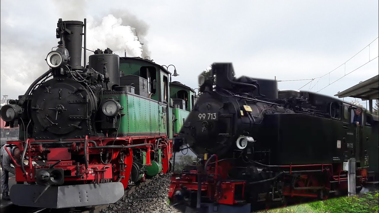138 Jahre Streckenjubiläum auf der Lößnitzgrundbahn |99 713 und Traditionszug in Aktion