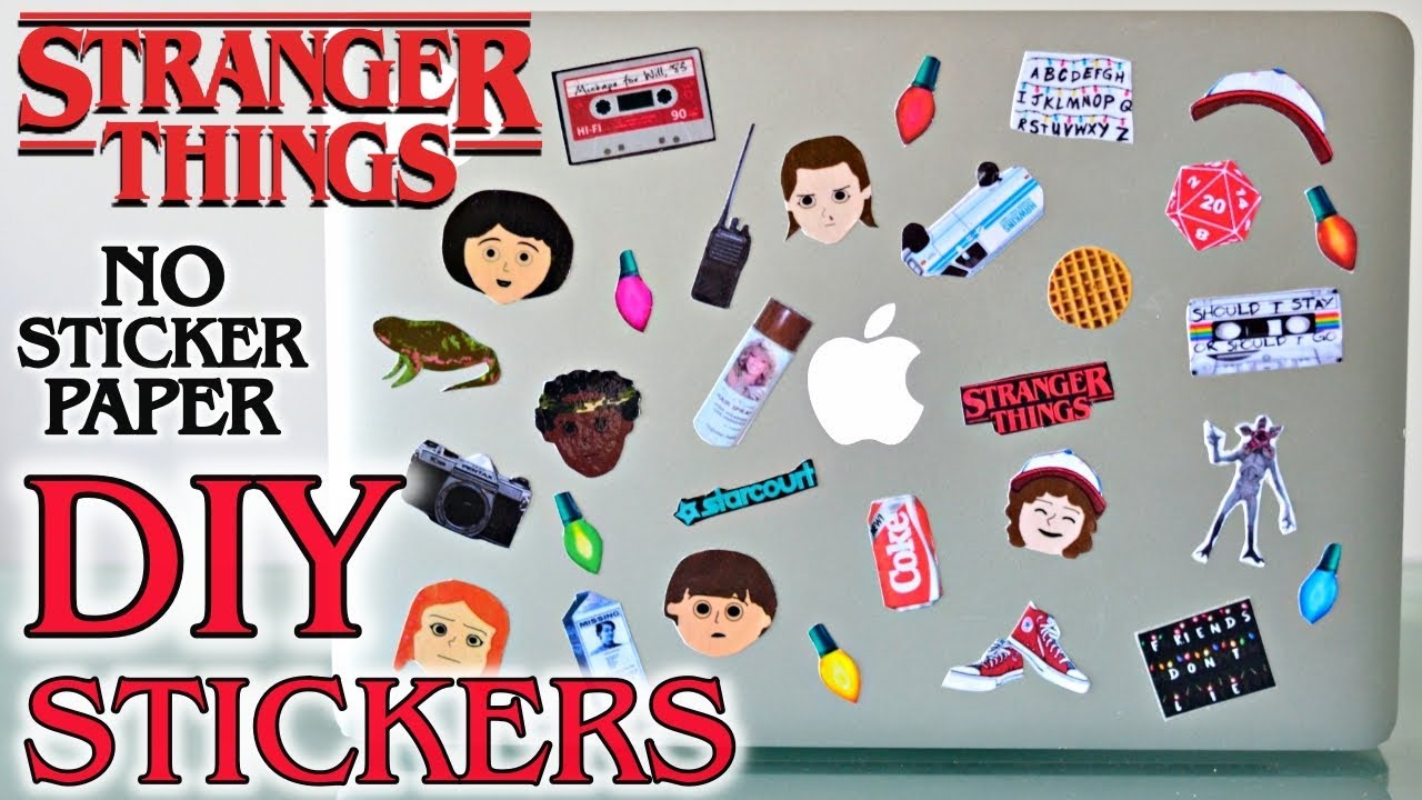 DIY STRANGER THINGS Back to School Stickers - WITHOUT Sticker paper!!!
