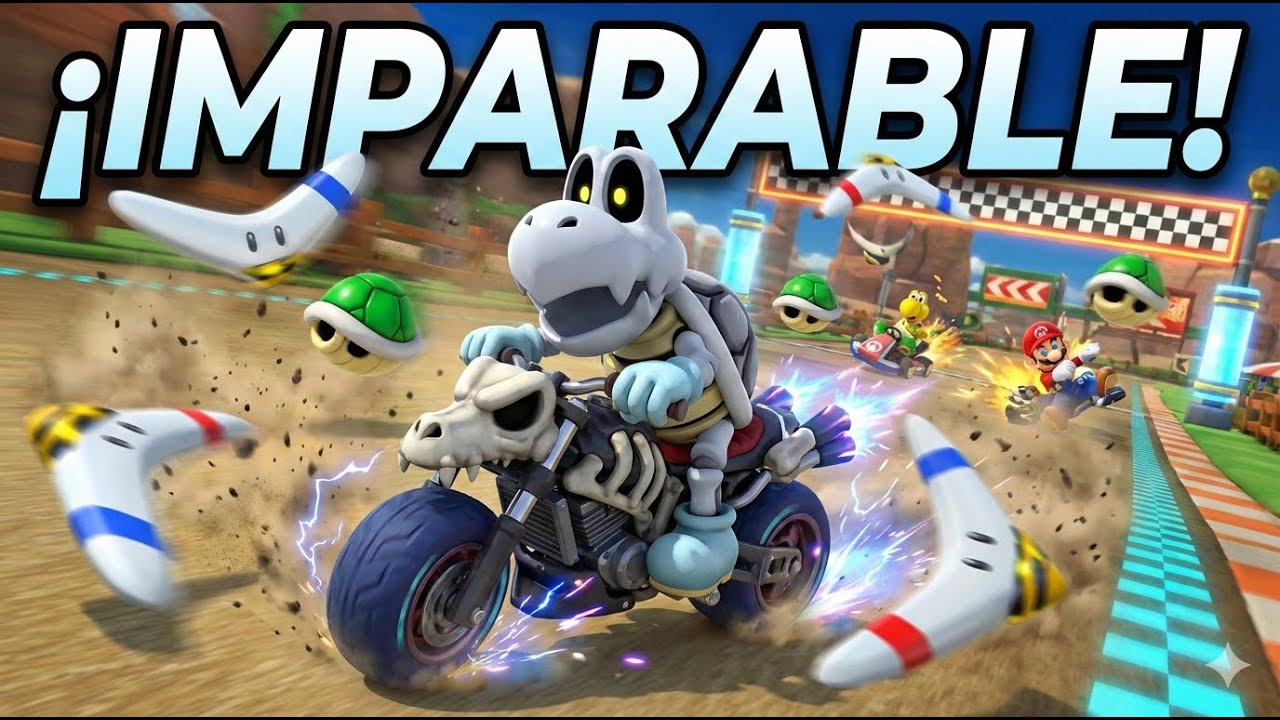 COPA BUMERÁN 🪃 || Huesitos en MOTO DESTROZÓ la Copa || Mario Kart 8 Deluxe