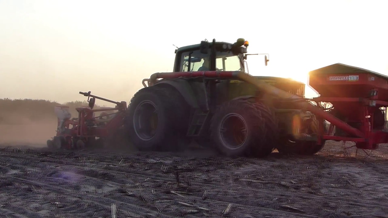 SIEW KUKURYDZY 2018 O ZACHODZIE SŁOŃCA |2x JohnDeere & Gaspardo|