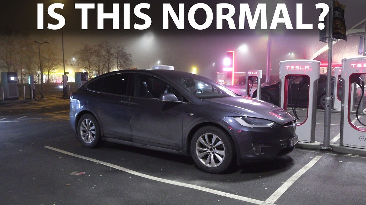 Tesla Model X 75D с медленной сверхбыстрой зарядкой