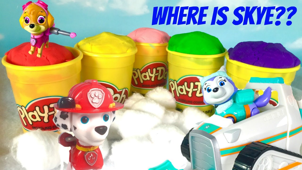 PAW PATROL Play-Doh Surprise - Can We Find SKye