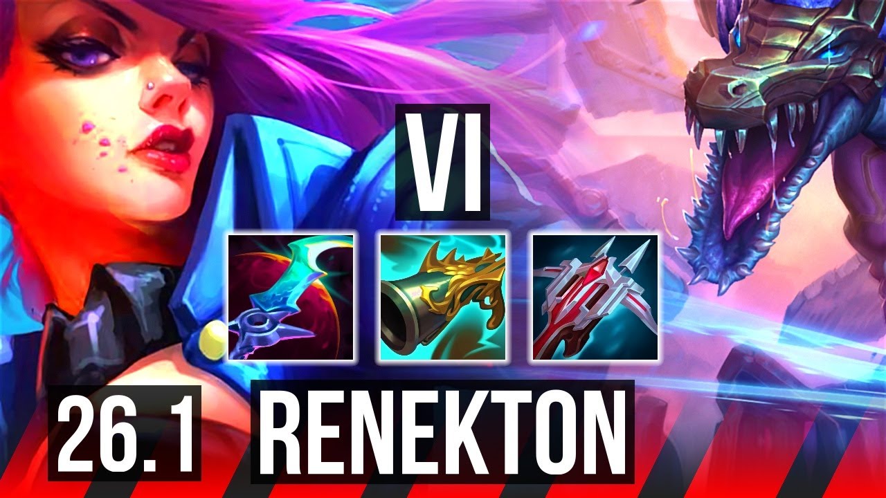 VI vs RENEKTON (TOP) | 38K damage | KR Diamond | 26.1
