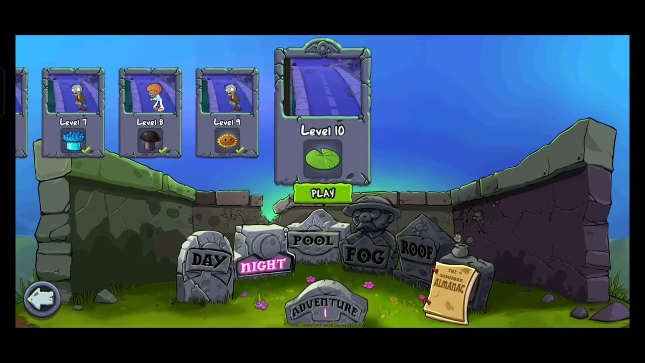 Plants vs Zombies Gameplay - Night level 9 to 10