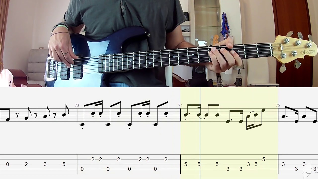 Daniele Silvestri - Salirò BASS COVER + PLAY ALONG TAB + SCORE