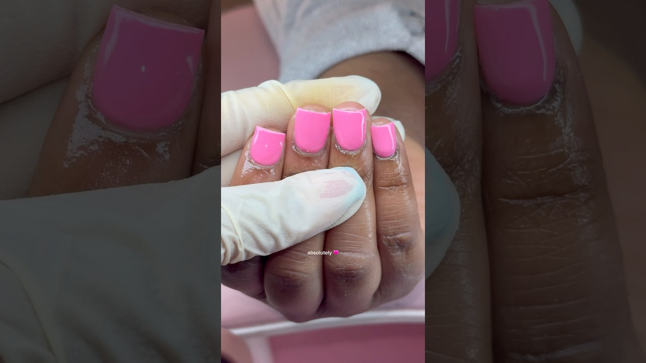 acrylic overlay 🩷 #nails #nailtech #shorts #trending #viral #blowthisaccountup