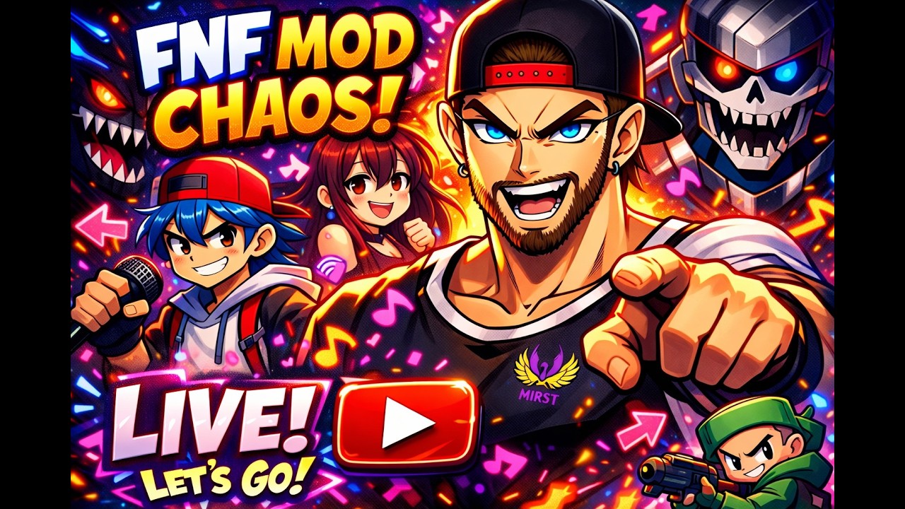 FNF MOD CHAOS LIVE 🔥 Trying the WILDEST Friday Night Funkin’ Mods w/ Chat