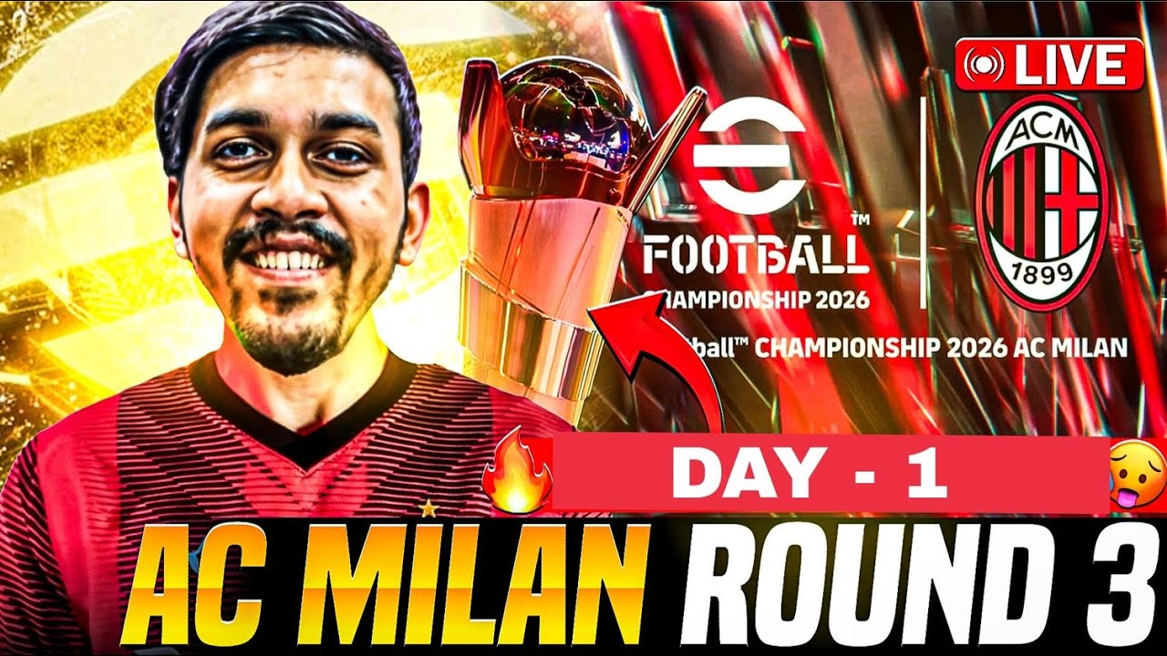 eFootball 26 Mobile Let's Try AC MILAN eSports ROUND 3 DAY 1🔥|🔴LIVE