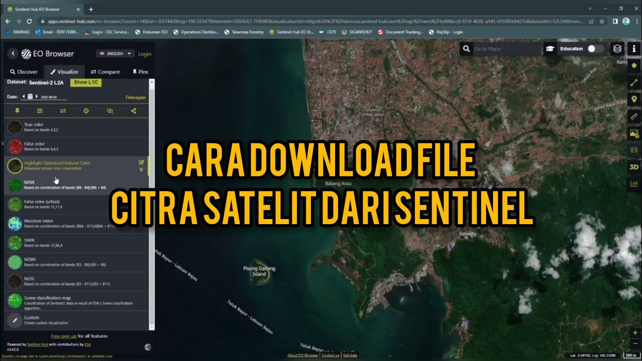 Cara Download File Citra satelit dari Sentinel Yang sudah Tergeoreference