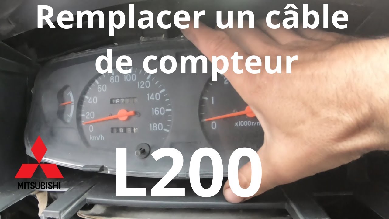 Tuto L200 : Câble de compteur, comment le remplacer. Mitsubishi série L200K74 et K6
