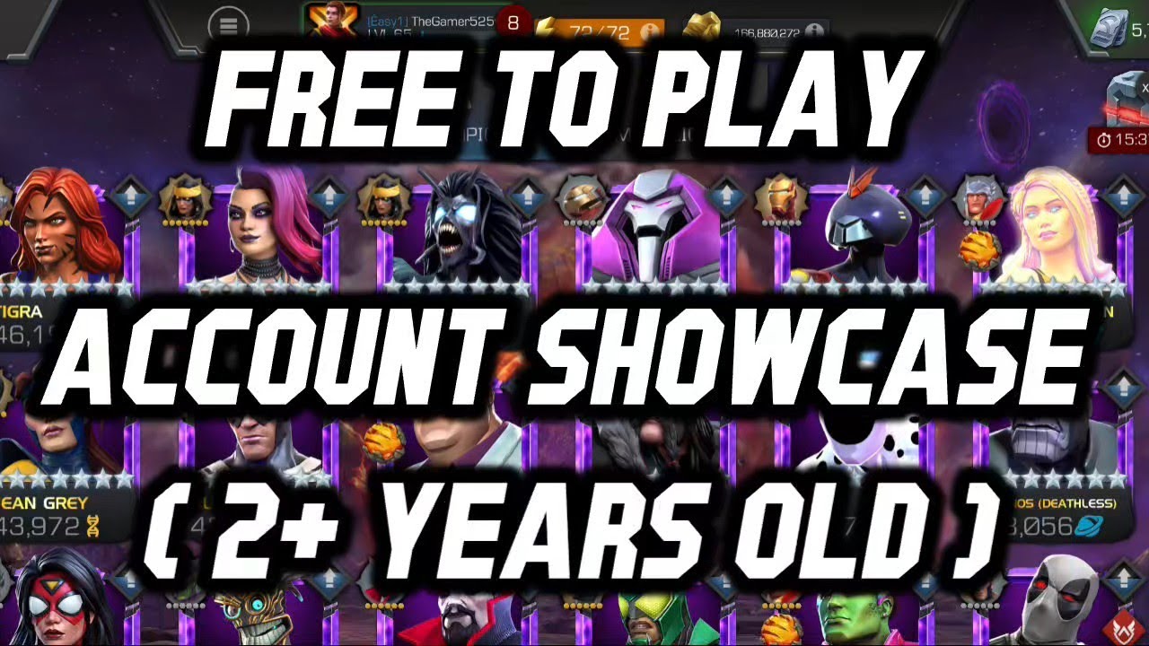 MCOC Free to Play Account Showcase | 2+ Years Old Account Showcase - Marvel Contest of Champions