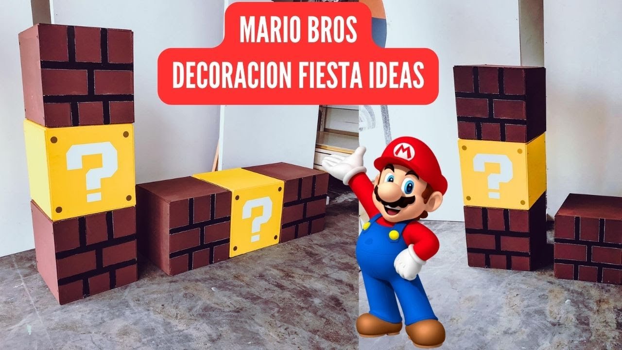 CUBOS PARA FIESTA TEMATICA DE MARIO BROS - IDEAS
