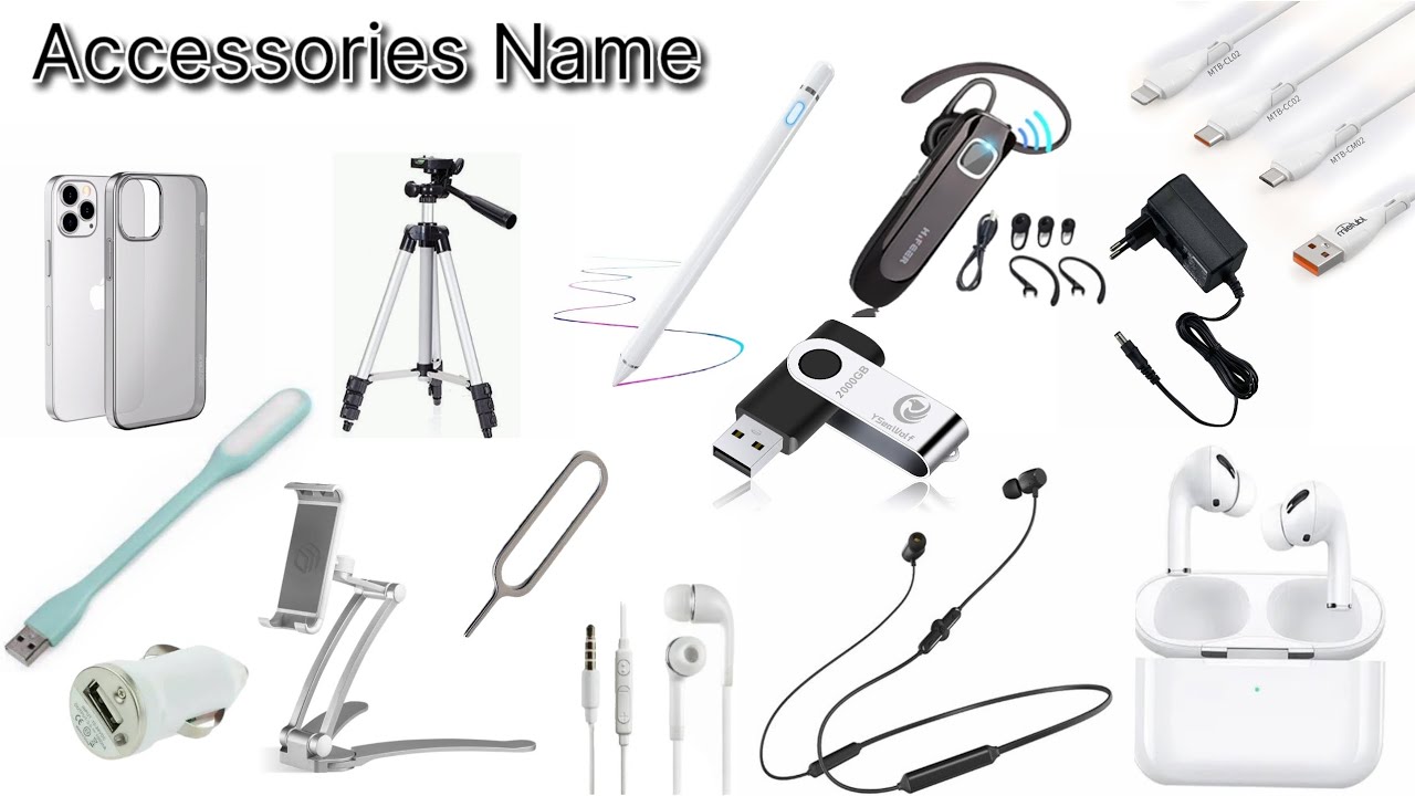Mobile & Laptop Accessories Name | Learn Gadget Accessory name in English