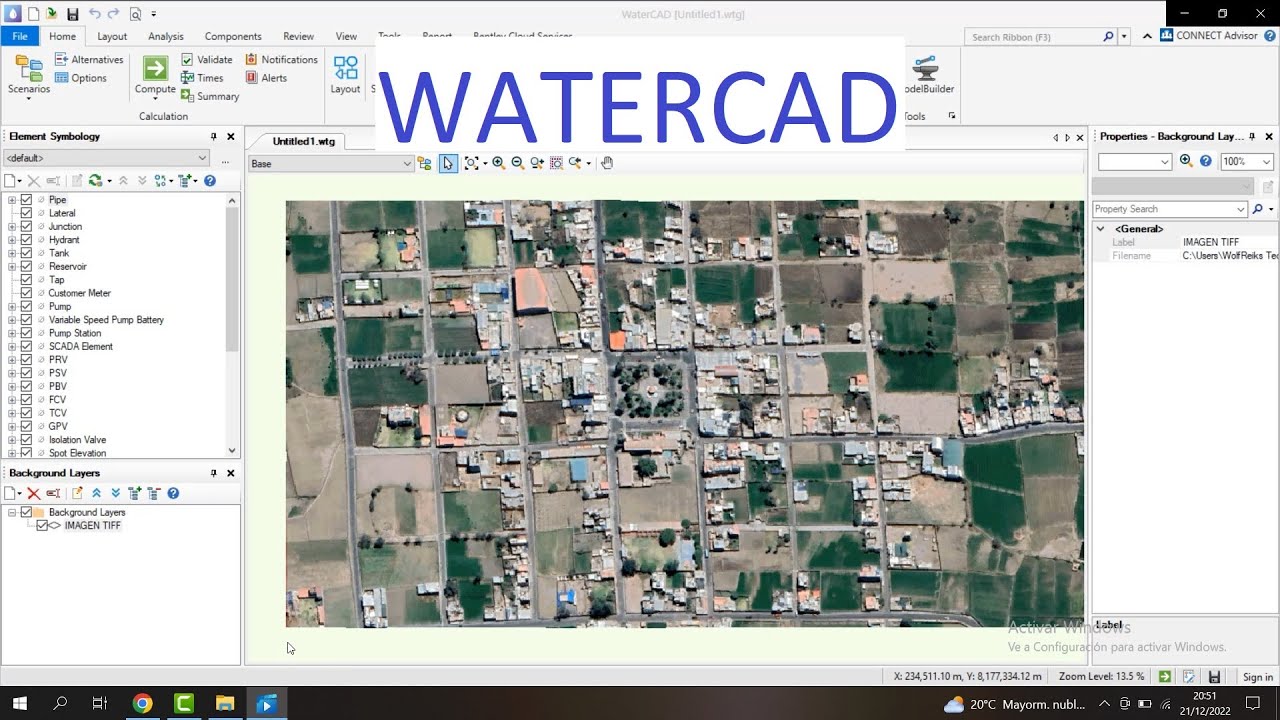 IMPORTAR IMAGEN SATELITAL A WATERCAD con GOOGLE EARTH Y GLOBAL MAPPER