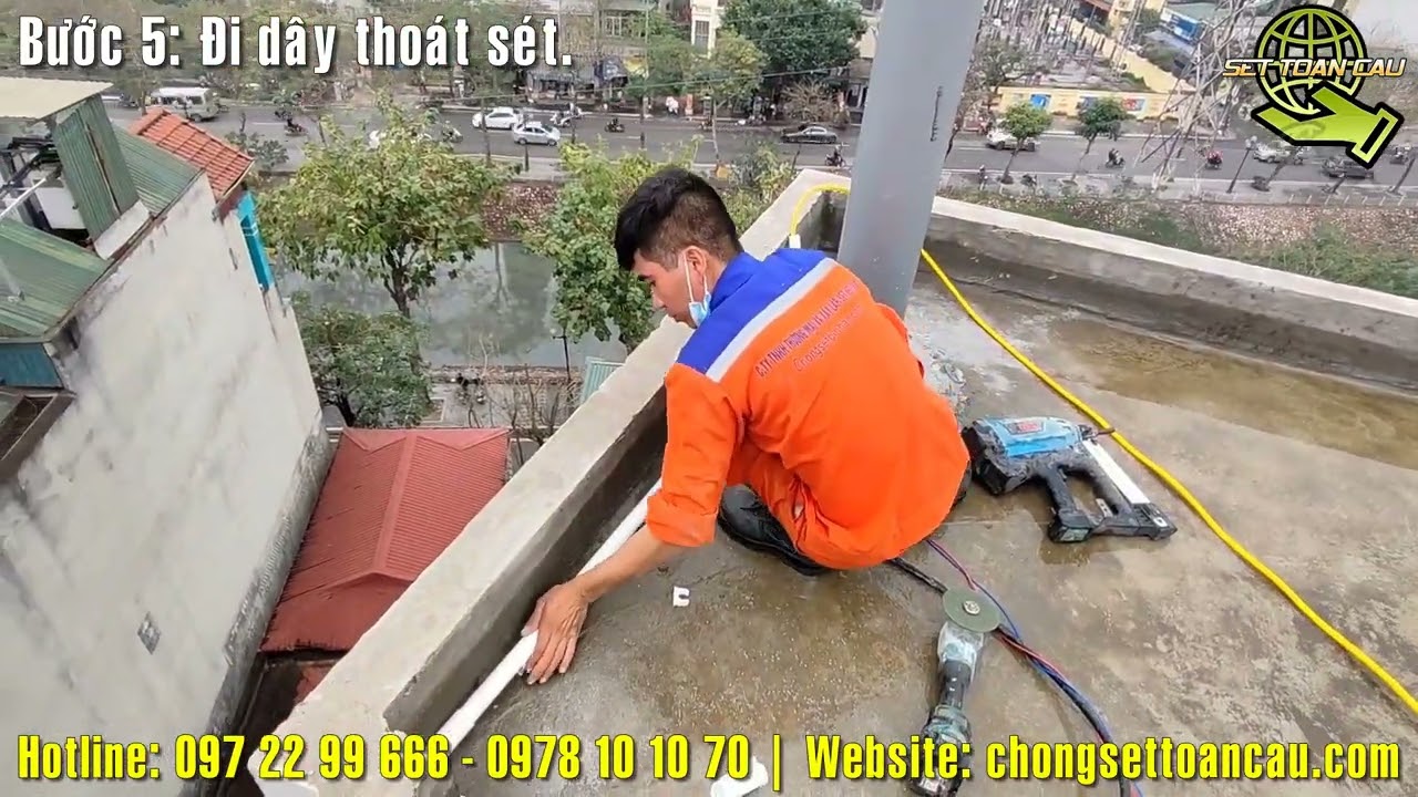 CÁCH LÀM CHỐNG SÉT AN TOÀN 100%/KIM THU SÉT CHẤT LƯỢNG/DÂY THÉP MẠ KẼM D10 UY TÍN