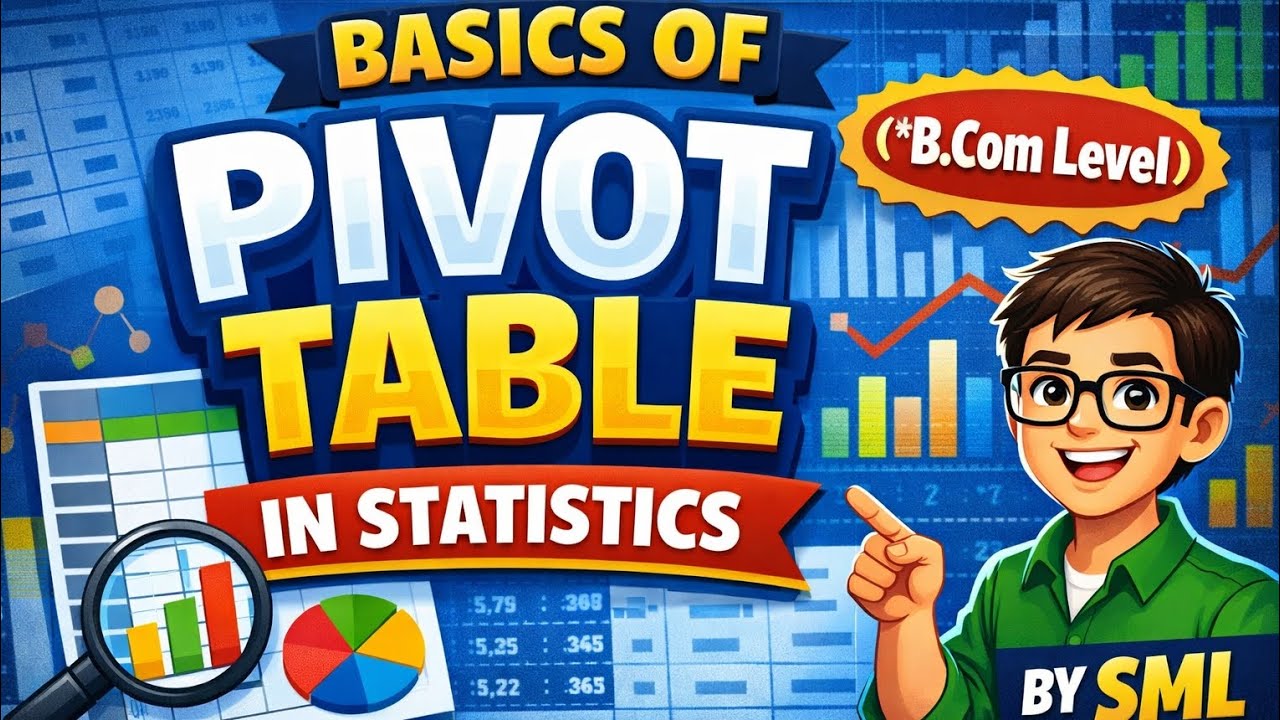 Basics of PIVOT TABLE in Statistics by SML, #pivottable  #statistics 