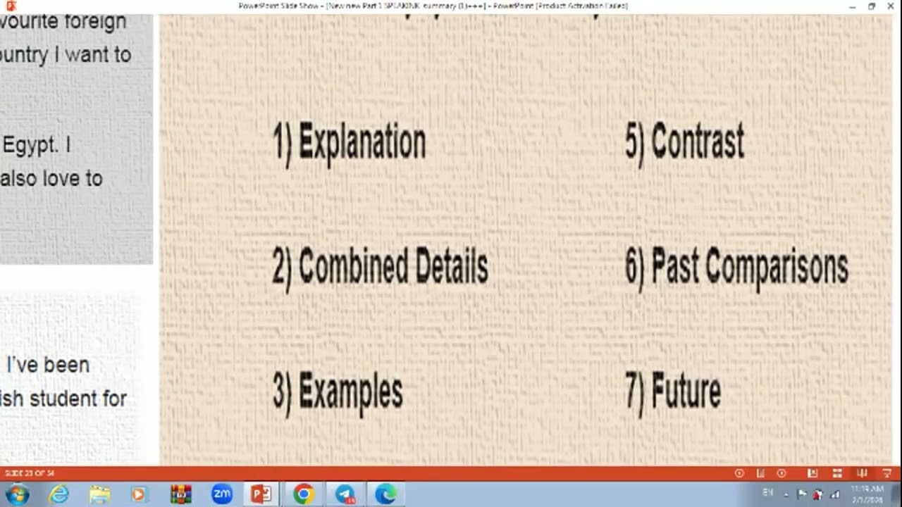 اقوى محاضرة  ايلتس Ielts اسبيكينج بارت 1 الجزء الثانى